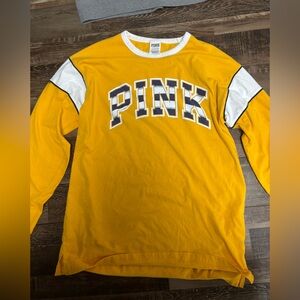 PINK Victoria's Secret Yellow Long Sleeve Top